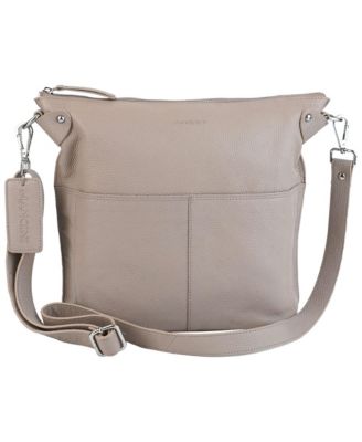 Pebbled Collection Susan Leather Crossbody Hobo Bag