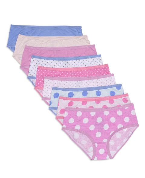 Детские Maidenform Little & Big Girls Big and Little Dots Hipster Underwear, Pack of 9