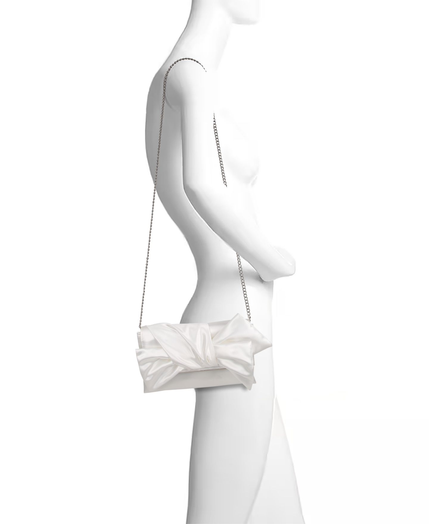 Женский клатч Jewel Badgley Mischka Delilah Sash Tied Envelope Clutch, цвет: Белый — фото 3