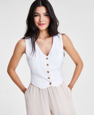 Bar III - Women's Sleeveless Cropped Vest