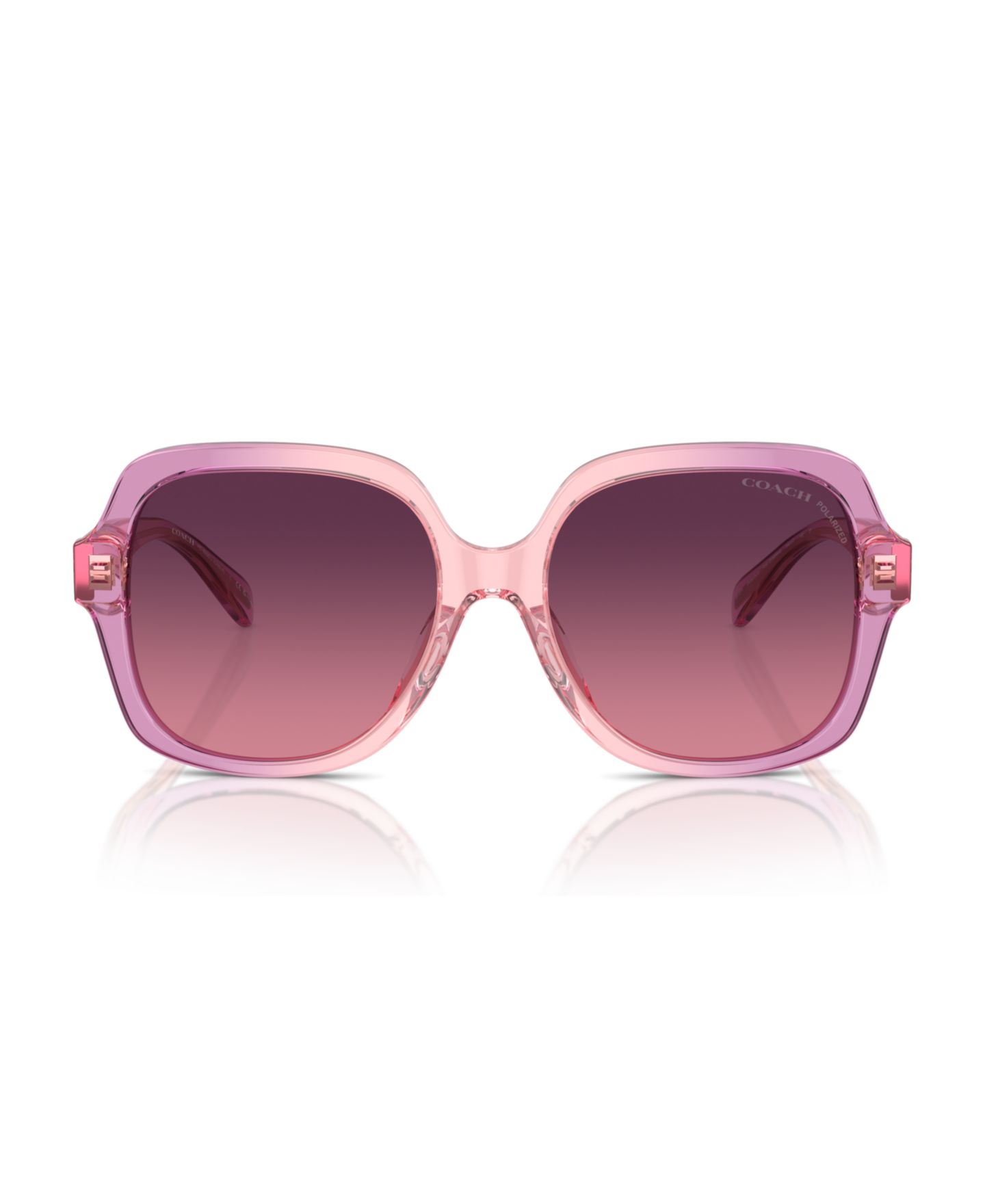 Женские солнцезащитные очки Coach Polarized Sunglasses, CR614, цвет: Аметистовый / Розовый — фото 2