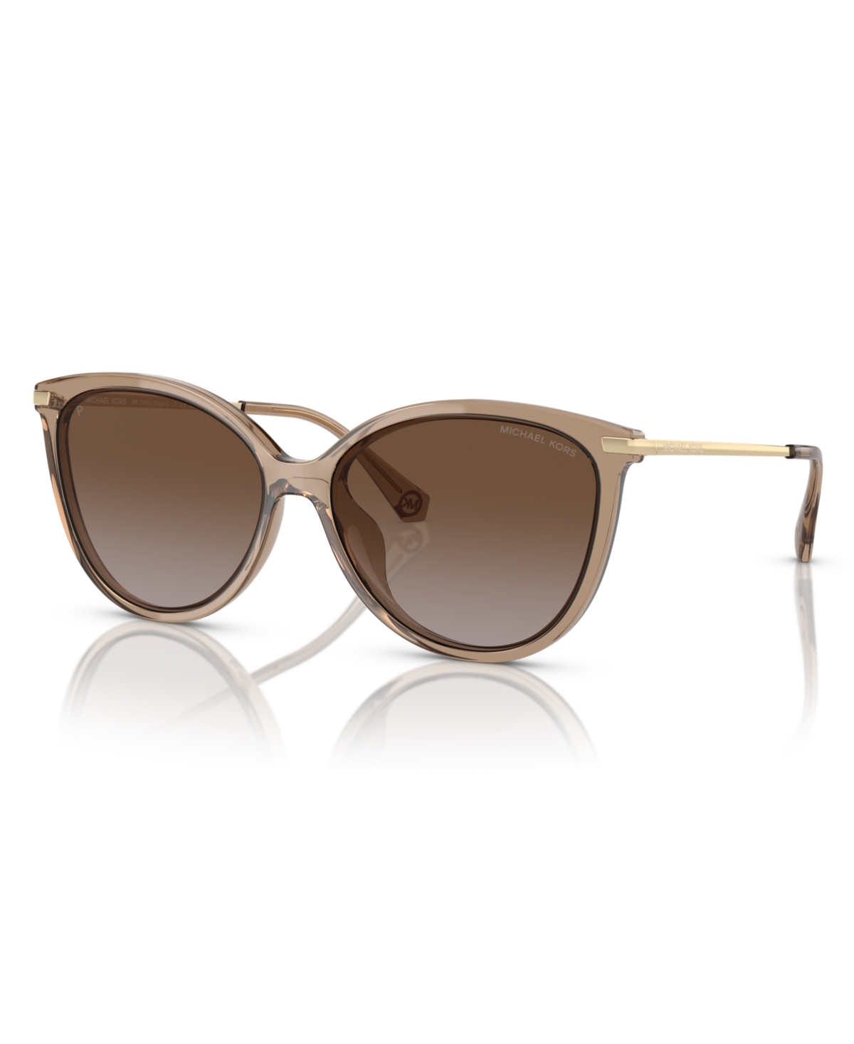 Shop Michael Kors Women's Polarized Sunglasses, Dupont Mk2184u In Brown Transparent