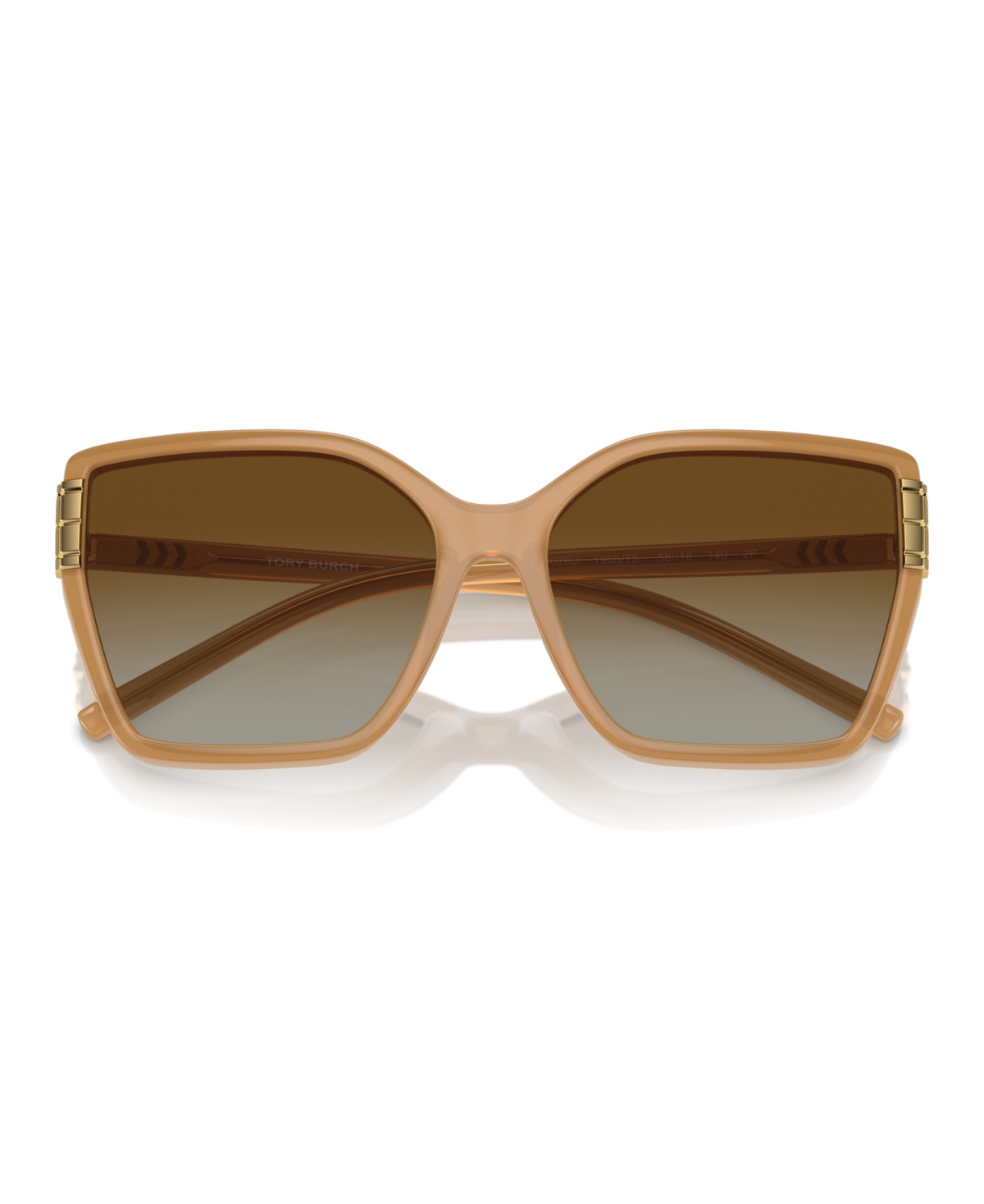 Shop Tory Burch Women's Polarized Sunglasses, Ty9076u In Milky Brown