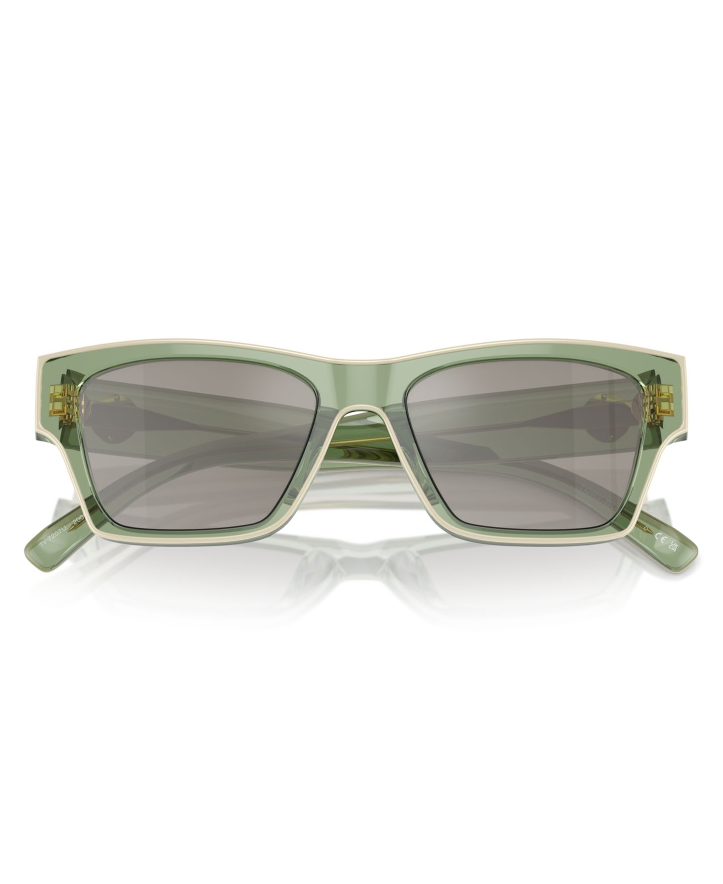 Женские солнцезащитные очки Tory Burch Ty7207U, цвет: Зелёный / Молочный — фото 4
