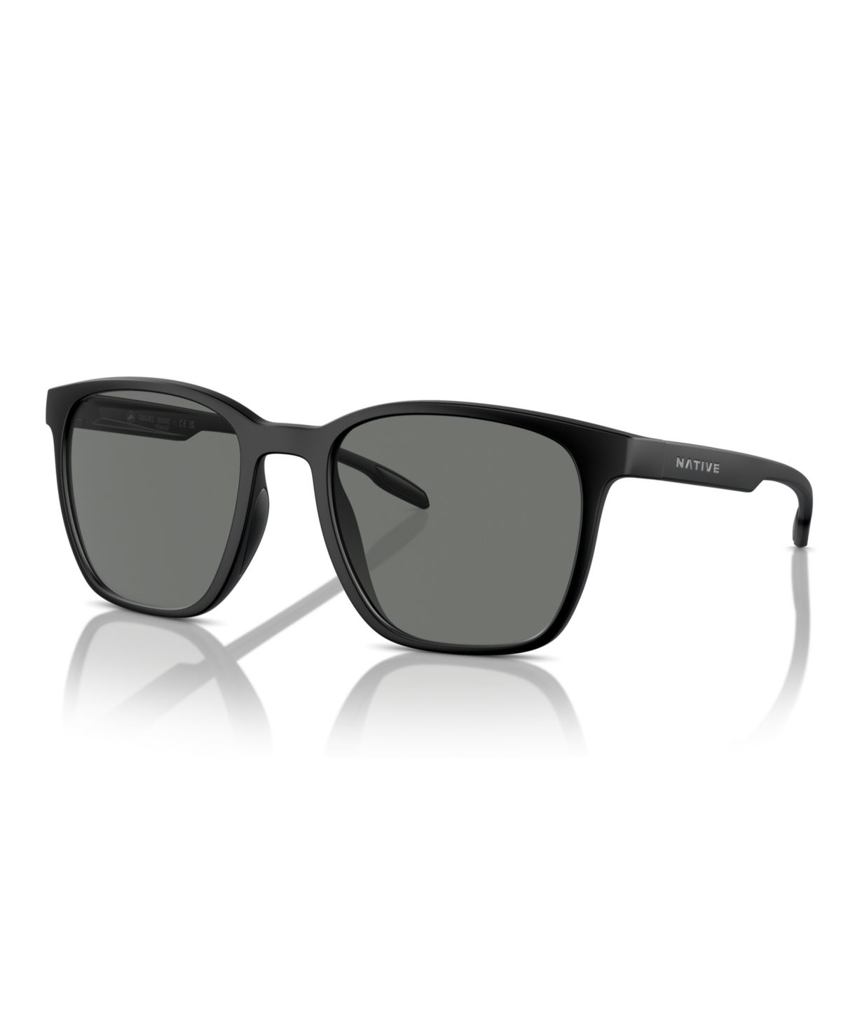 Native Eyewear Unisex Polarized Sunglasses, Targhee Square Xd9046 In Matte Black