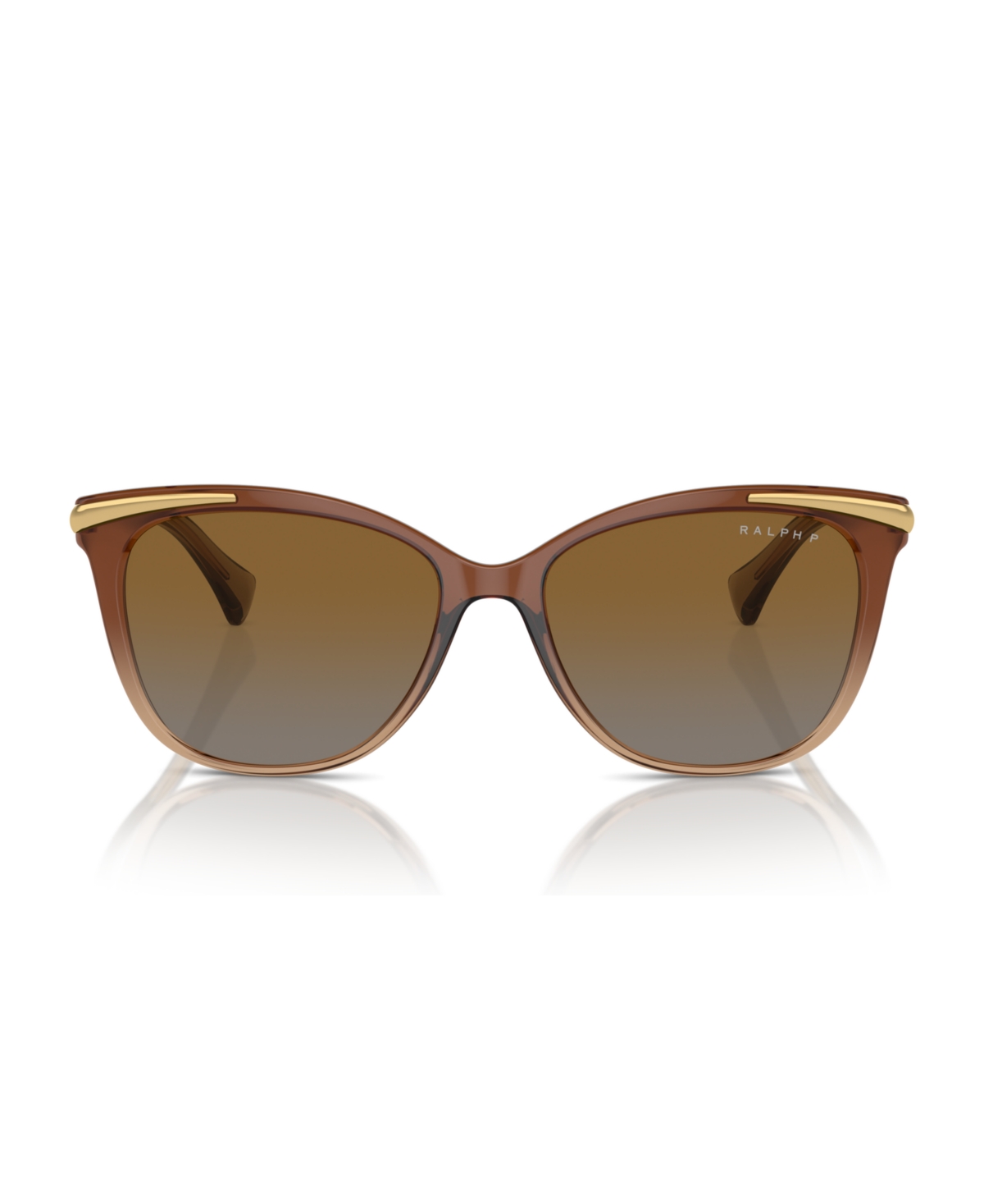 Shop Ralph By Ralph Lauren Women's Polarized Sunglasses, Ra5309u In Transparent Light Brown