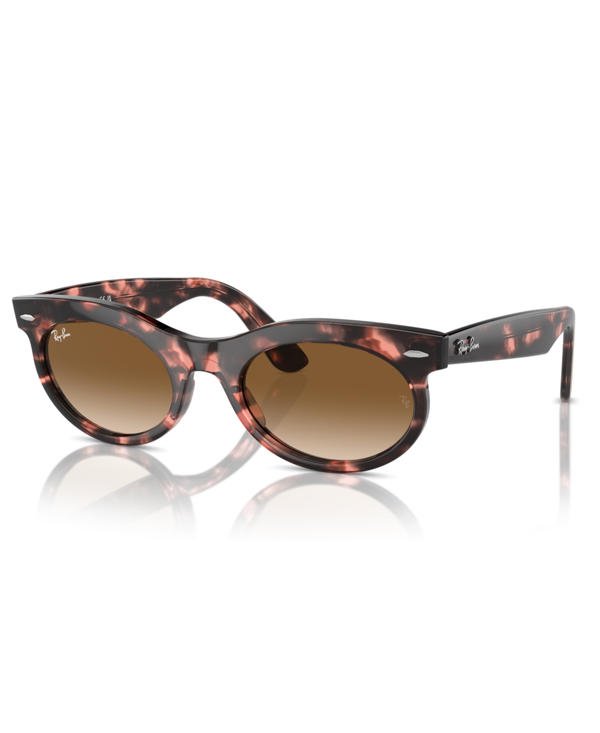 Shop Ray Ban Unisex Sunglasses, Wayfarer Oval Change Rb2242 In Pink Havana