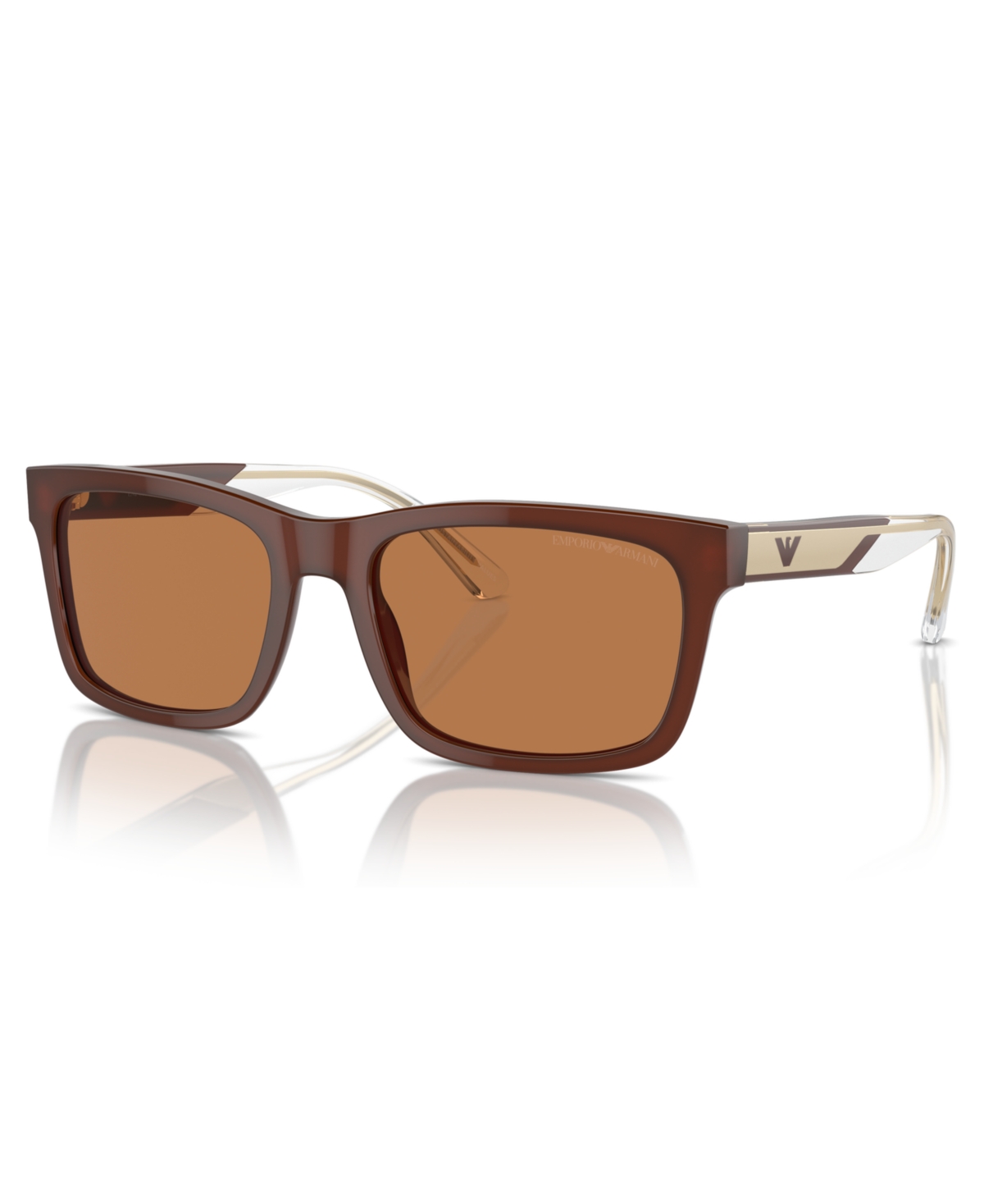 Emporio Armani Men's Sunglasses, Ea4224 In Shiny Opaline Brown