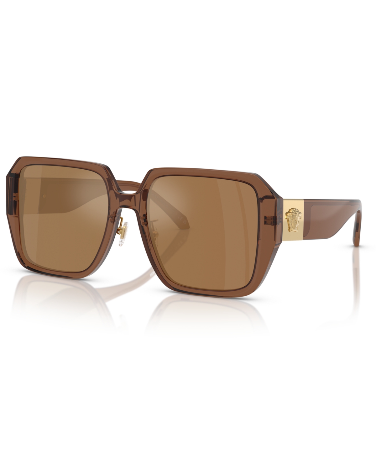 Versace Women's Sunglasses, Ve4472d In Transparent Dark Brown