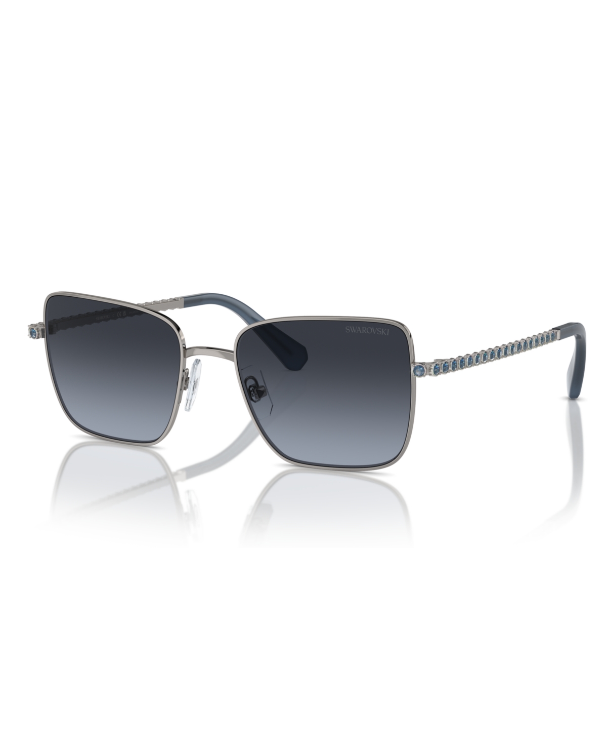 Shop Swarovski Women's Polarized Sunglasses, Sk7015 In Gunmetal