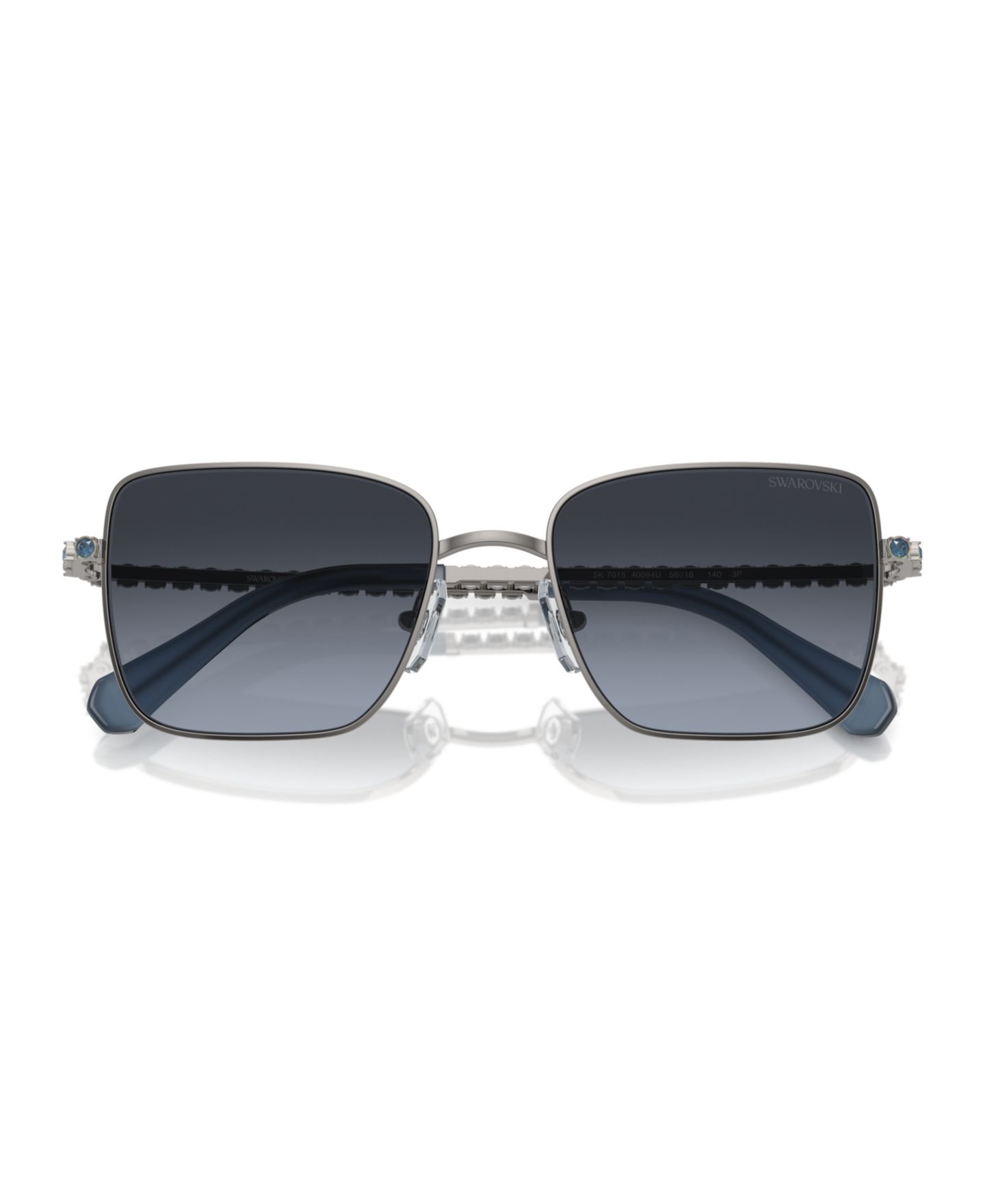Женские солнцезащитные очки Swarovski Polarized Sunglasses, Sk7015, цвет: Графитовый металлик — фото 4