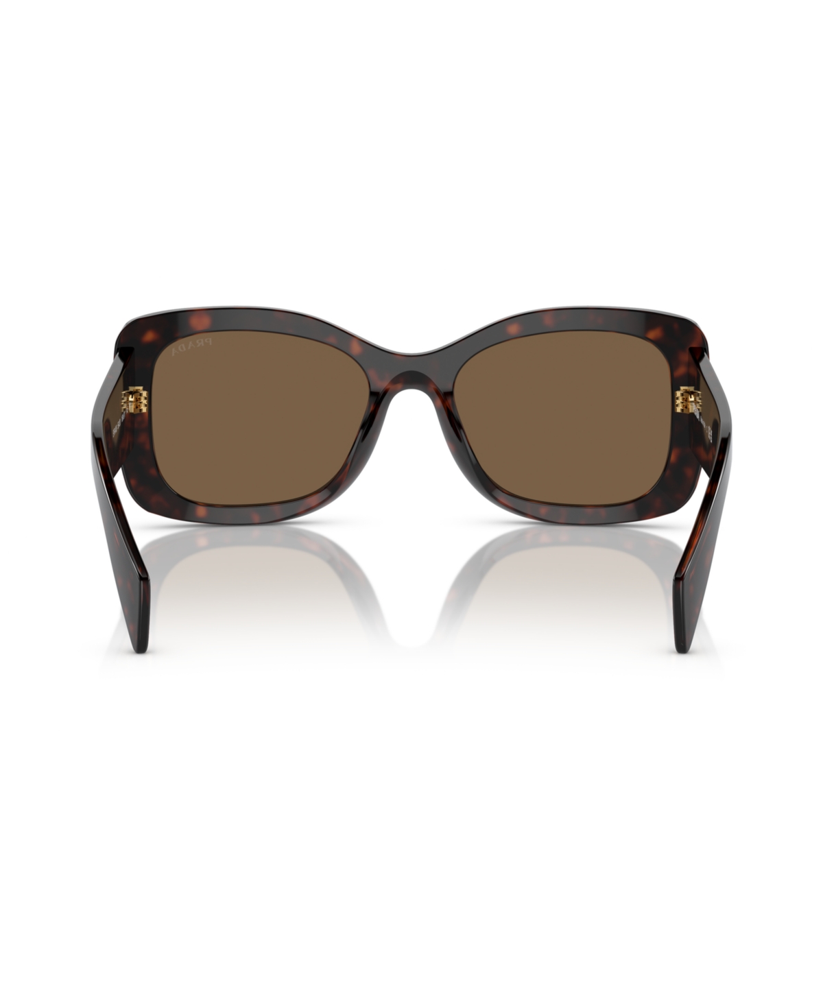 Prada Lettering Oval Women's Sunglasses, Pr A08s In Brown