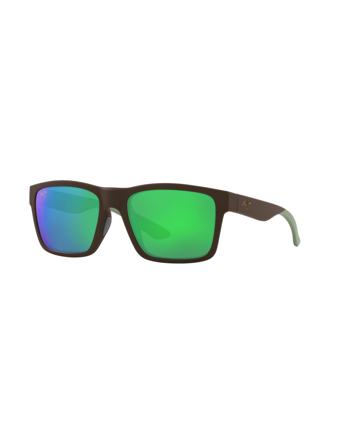 Maui Jim Unisex Polarized Sunglasses, The Flats Mj000738 In Brown Green