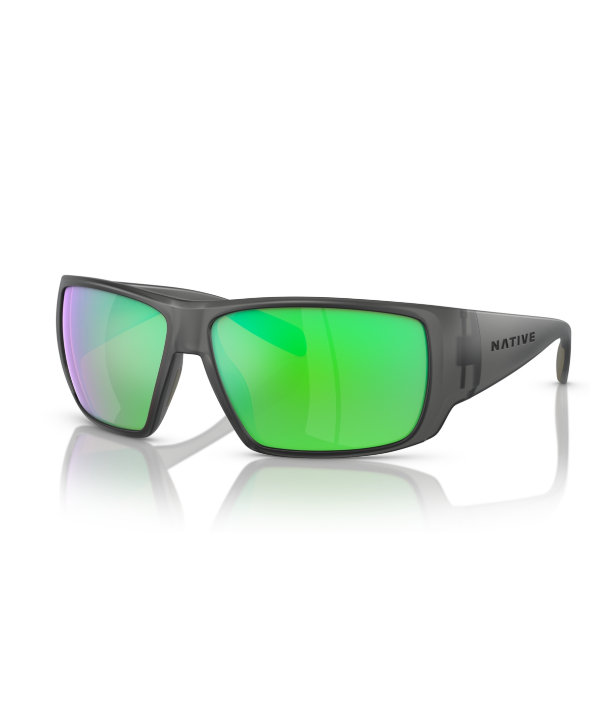 Shop Native Eyewear Men's Sightcaster Polarized Sunglasses, Mirror Polar Xd9021 In Matte Smoke Crystal