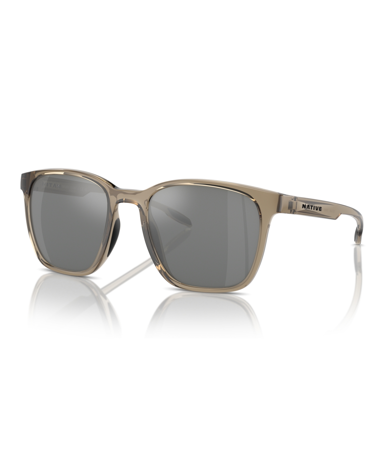 Native Eyewear Unisex Polarized Sunglasses, Targhee Square Xd9046 In Smokey Quartz