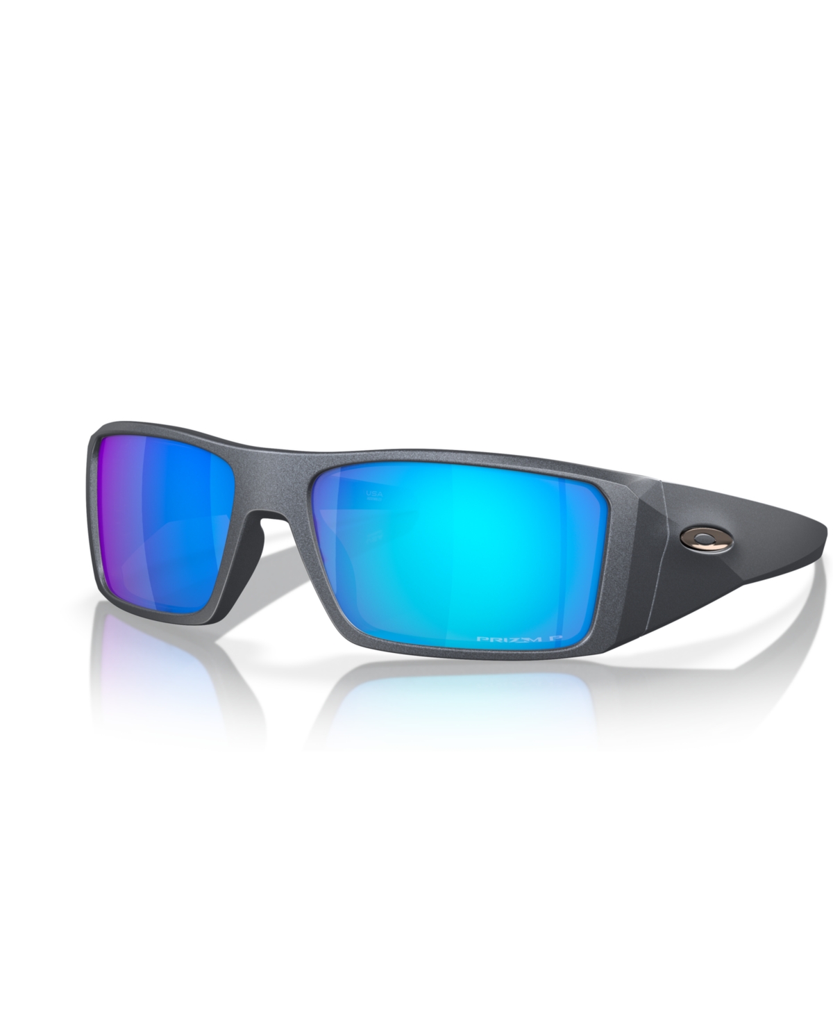 Oakley Men's Polarized Sunglasses, Heliostat In Blue Steel
