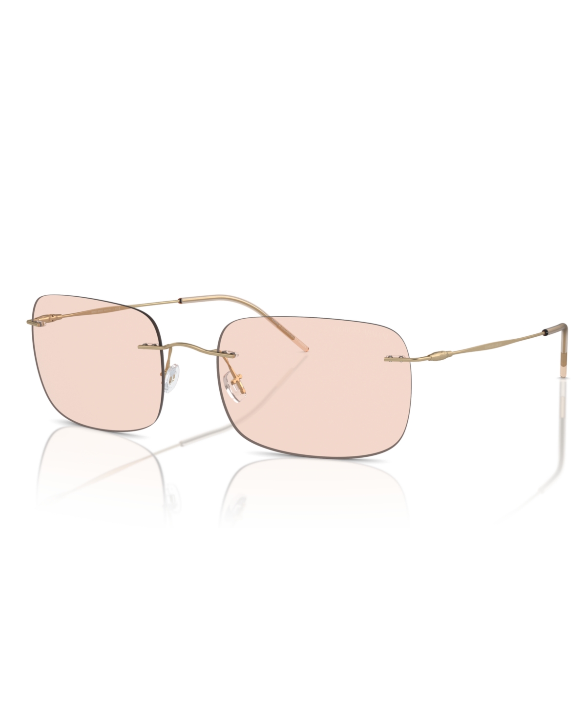 Shop Giorgio Armani Men's Sunglasses, Ar1512m In Matte Pale Gold