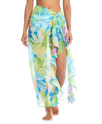 Bleu by Rod Beattie - Women's Long Ruffle Sarong Cover-Up