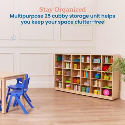 30 Cubby Mobile Tray Storage Cabinet, 5x6