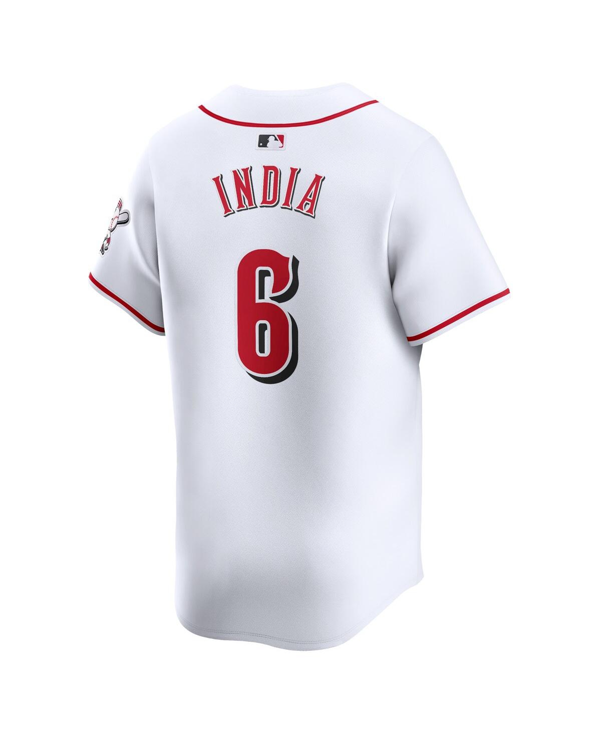 Men's Nike Jonathan IndiaCincinnati Reds Home Limited Player Jersey - White