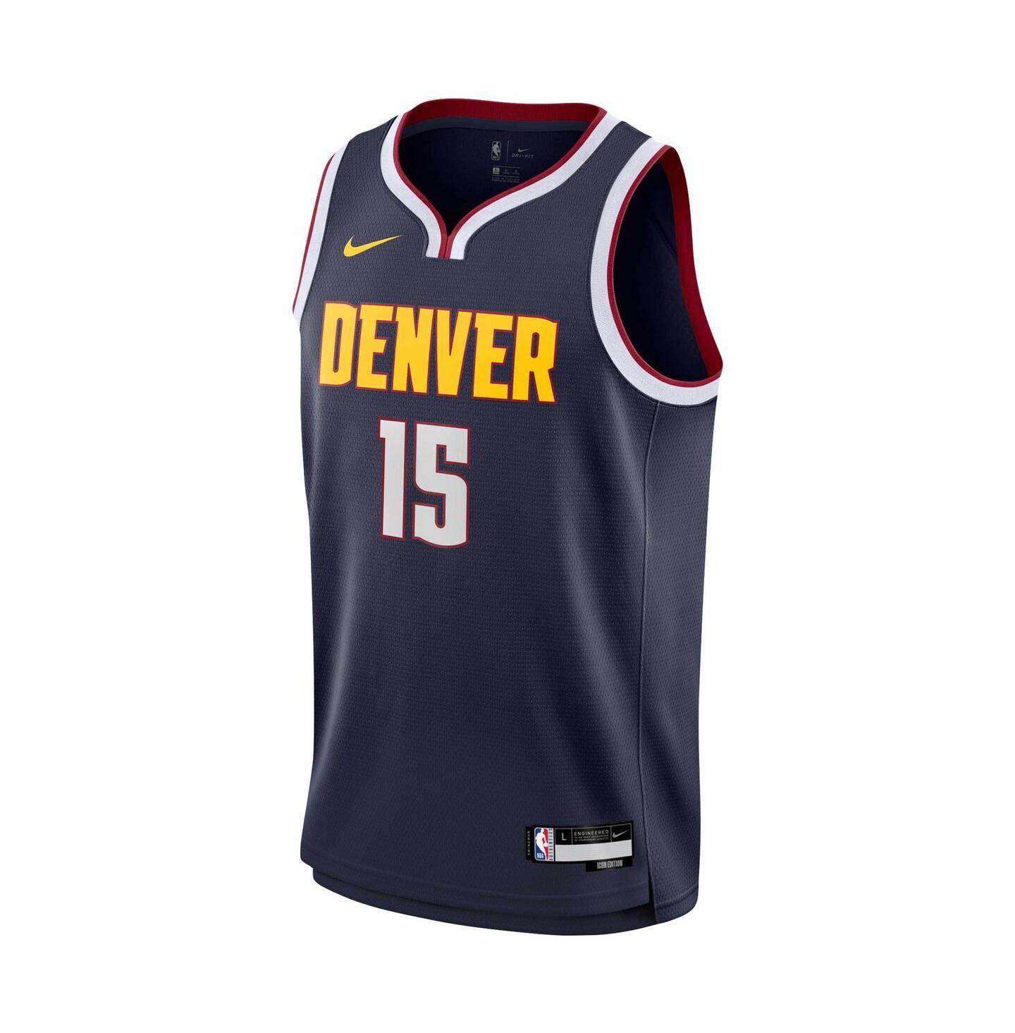 Топ Nike Nikola Jokic Navy Denver Nuggets Swingman Jersey - Icon Edition для мальчиков — фото 3