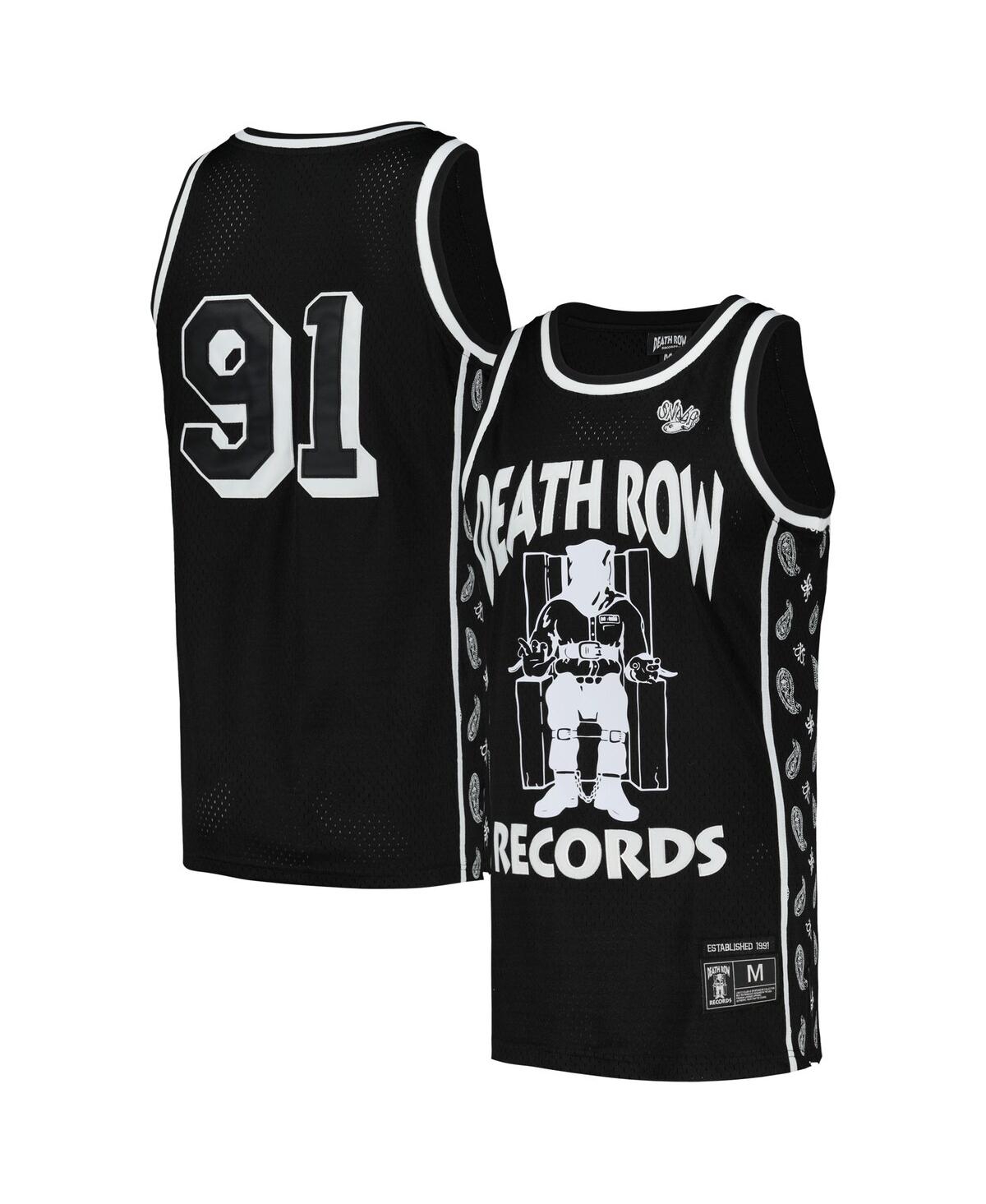 Men's Black Death Row Records Basketball Jersey - Black