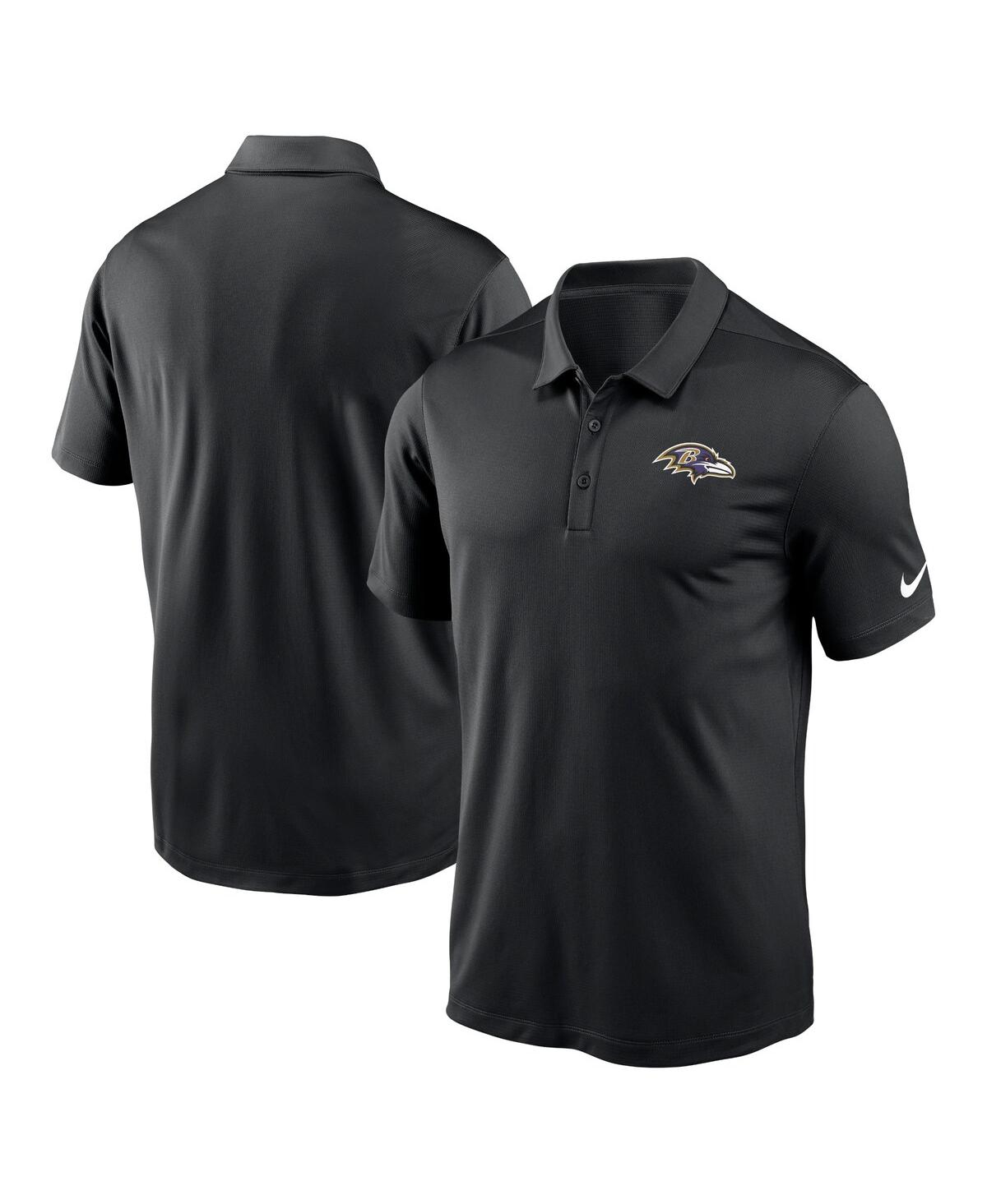 Nike Men's  Black Baltimore Ravens Franchise Team Logo Performance Polo Shirt