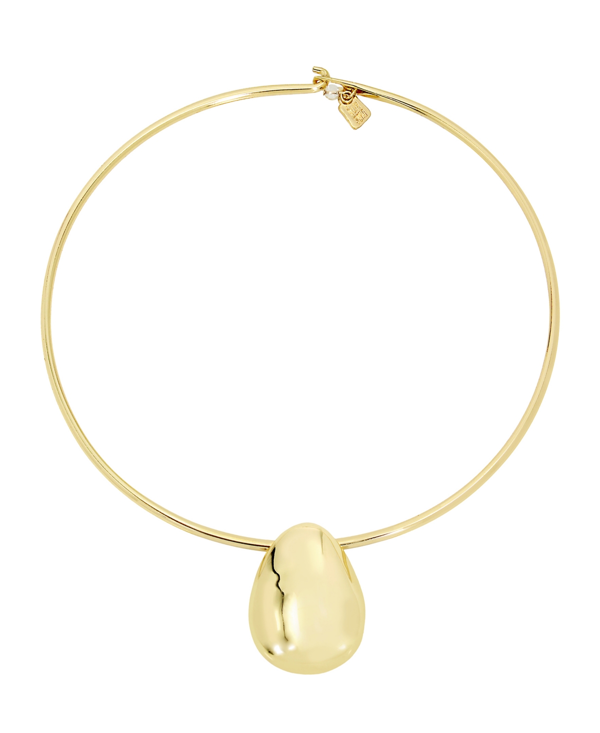 Robert Lee Morris Soho Dome Pendant Wire Necklace In Gold