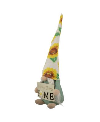 15.5" Welcome to our Home Spring Gnome with Sunflower Hat