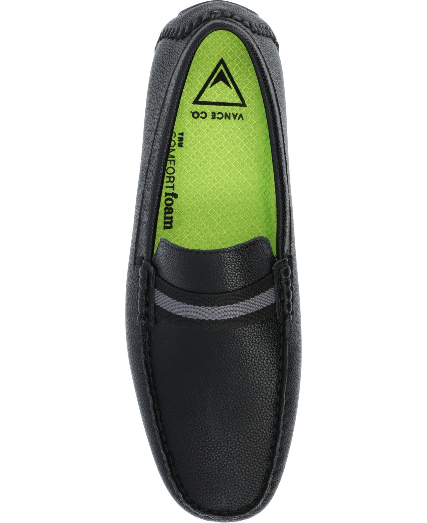 Мужские туфли Vance Co. Griffin Tru Comfort Foam Slip-On Driving, цвет: Чёрный — фото 4