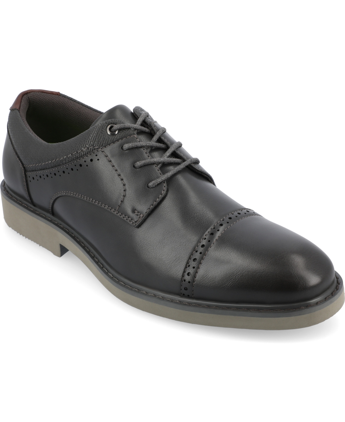 Men's Dexter Tru Comfort Foam Cap Toe Lace-Up Derby Shoes - Gray