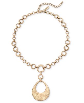 Style & Co - Circle Link Pendant Choker Necklace