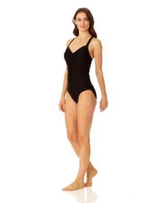 CopperControl - Women's Tummy Control Convertible Cross Front One Piece