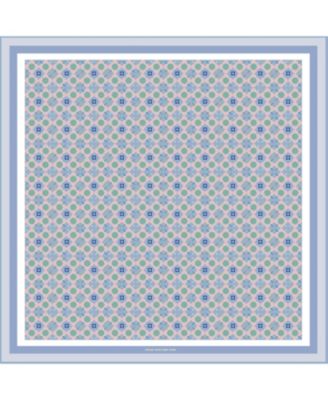 Double Sided Silk Scarf Of Polka Dot Bloom - Green