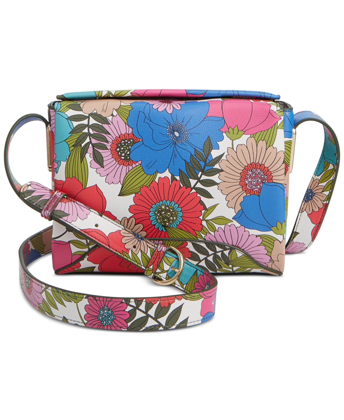 Shop On 34th Leslii Printed Crossbody Bag, Created For Macy's In Botanical