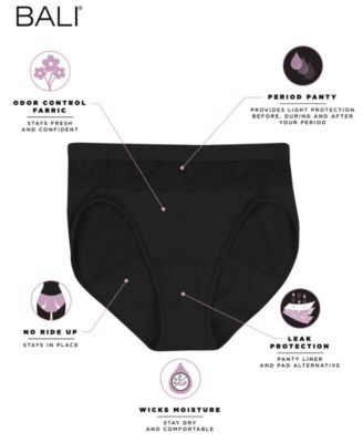 Women's Light Leak Protection Hi-Cut Brief Period Underwear DFLLH1