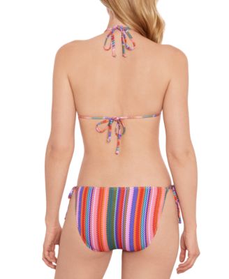 Shop Salt + Cove Salt Cove Juniors Ziggy Pop Triangle Bikini Top Side Tied Bottoms Created For Macys In Multi