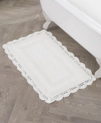 Crochet Reversible Cotton Bath Rug, 21" x 34"