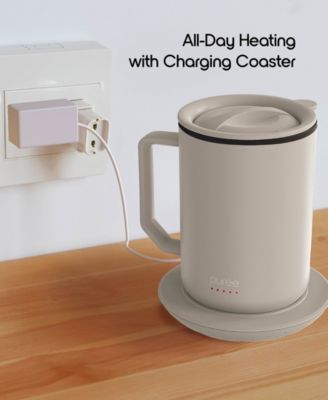 Puree Warming Coffee Mug, 12 oz. Stainless Steel Coffee Mug with Mug Warmer Coaster and Lid&nbsp;
