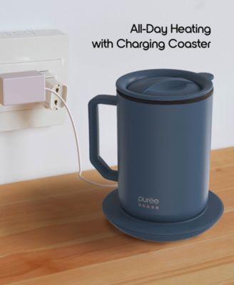 Puree Warming Coffee Mug, 12 oz. Stainless Steel Coffee Mug with Mug Warmer Coaster and Lid&nbsp;