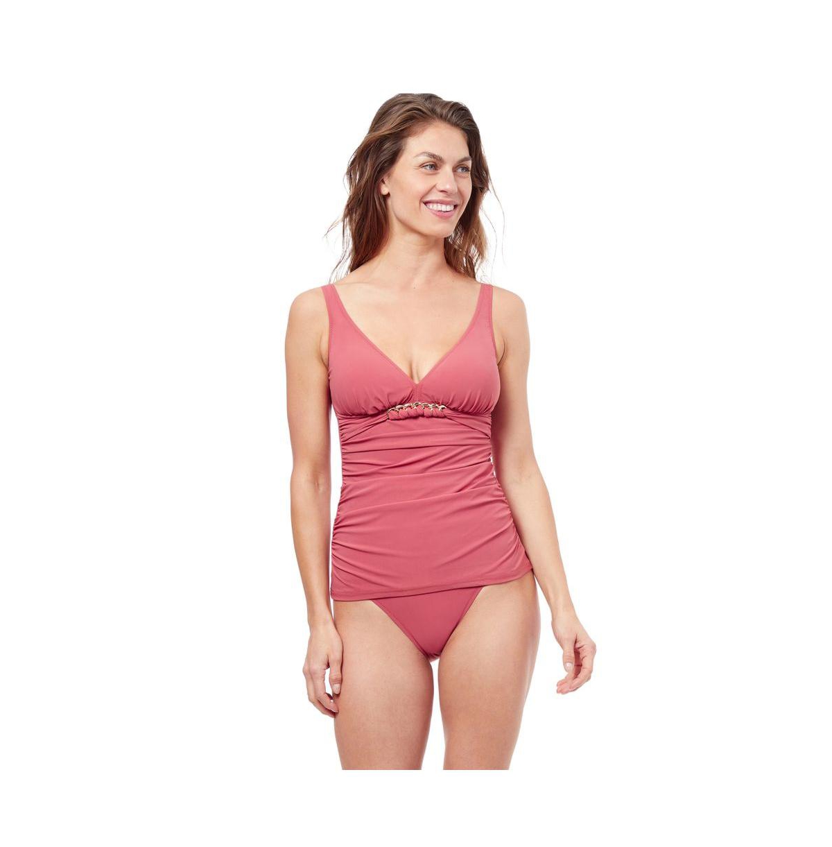 Profile by Gottex Women's Unchain My Heart D Cup Tankini swim top -maha