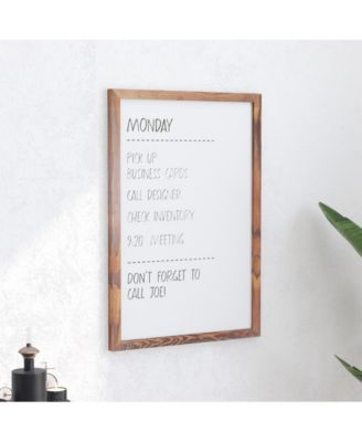 Cilla Magnetic Wall Mounted White Board with Wood Frame