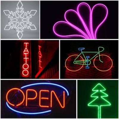 50 Ft RGB Neon LED Light Strip Rope Tube Flexible Sign Party Home Decor APP Control