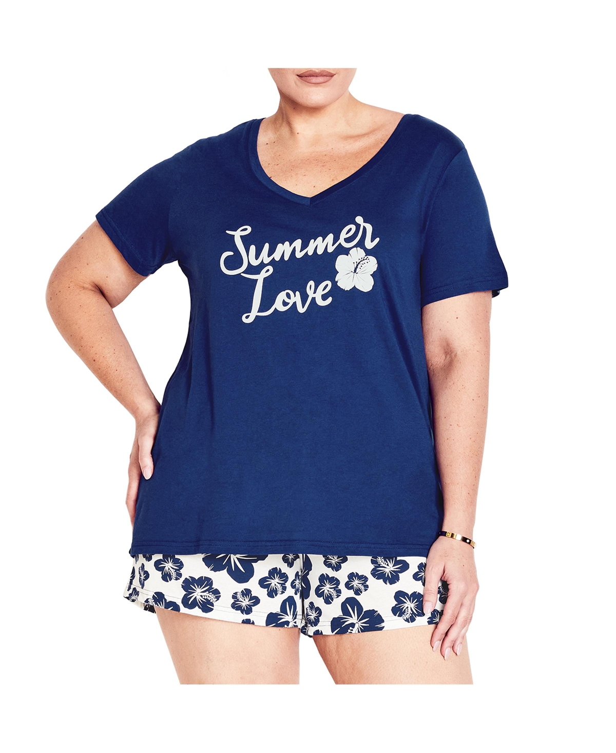 Plus Size Summer Love Sleep Top - Summer love