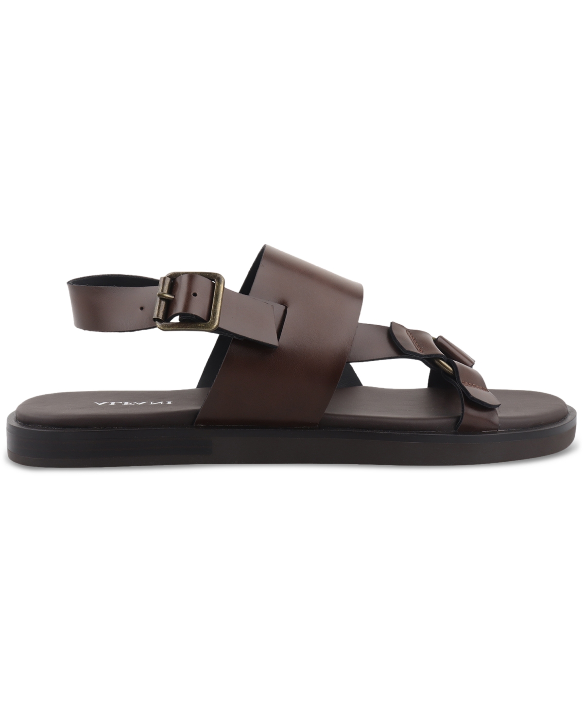Shop Alfani Men's Enzo Buckled-strap Sandals Created For Macy's In Brown