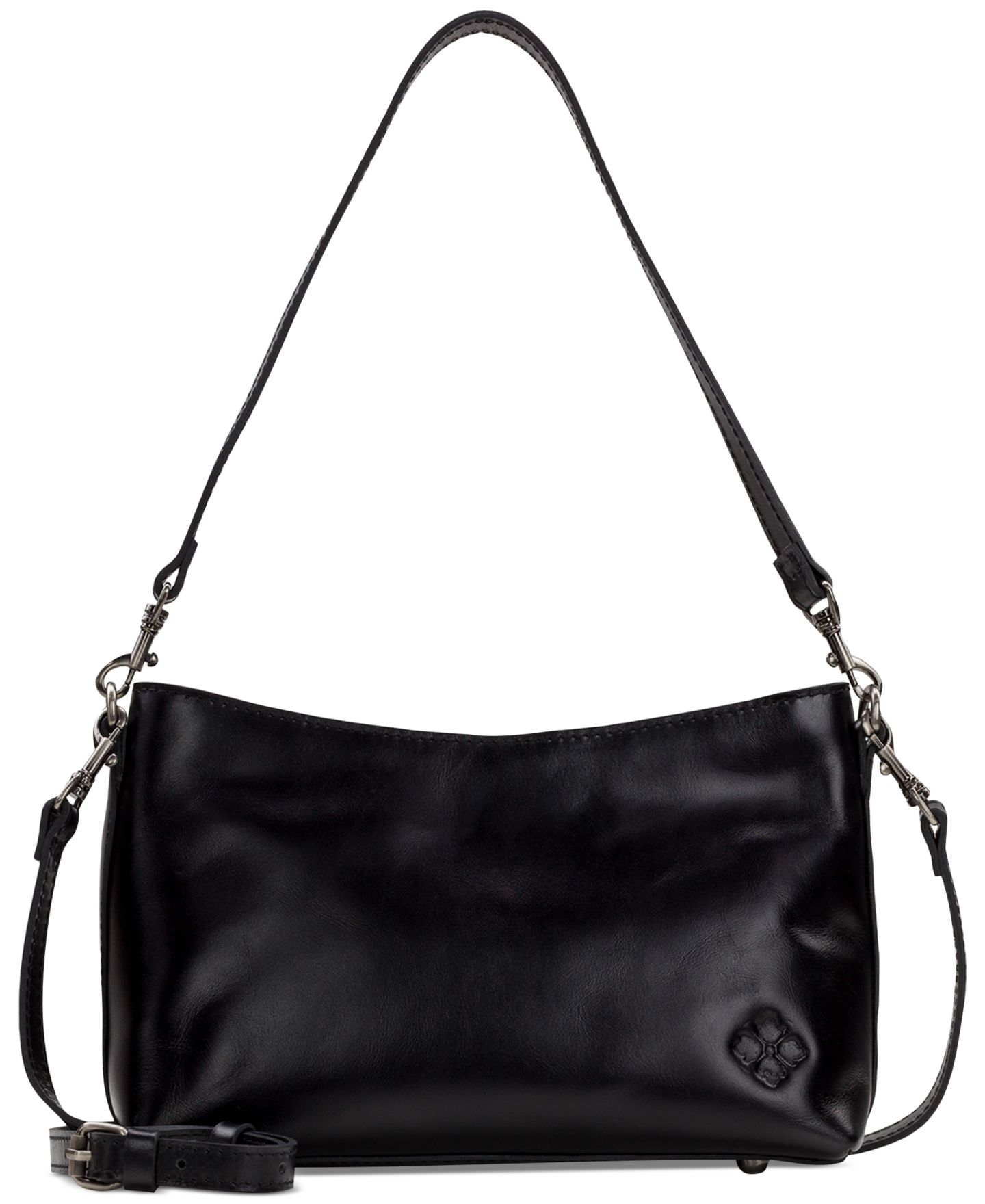 Женская сумка Patricia Nash Betta Medium Leather Shoulder, цвет: Чёрный — фото 1