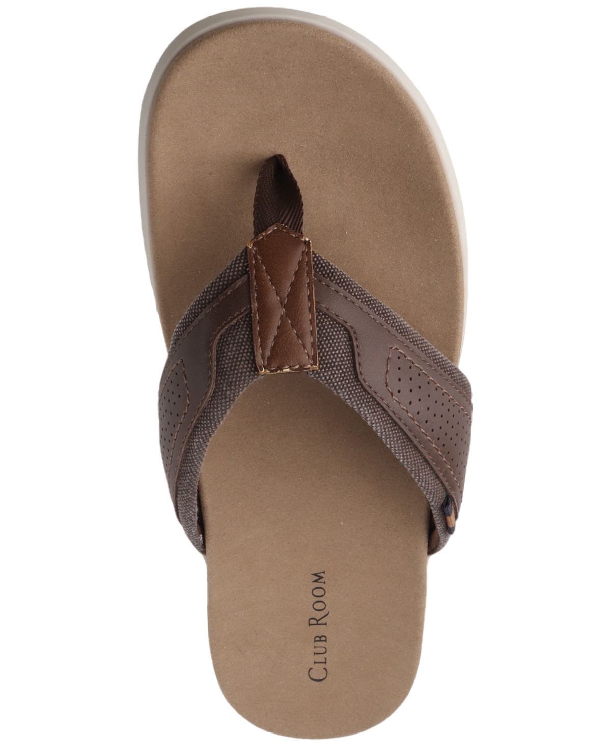 Shop Club Room Men's Roger Slip-on Sandals, Created For Macy's In Brown