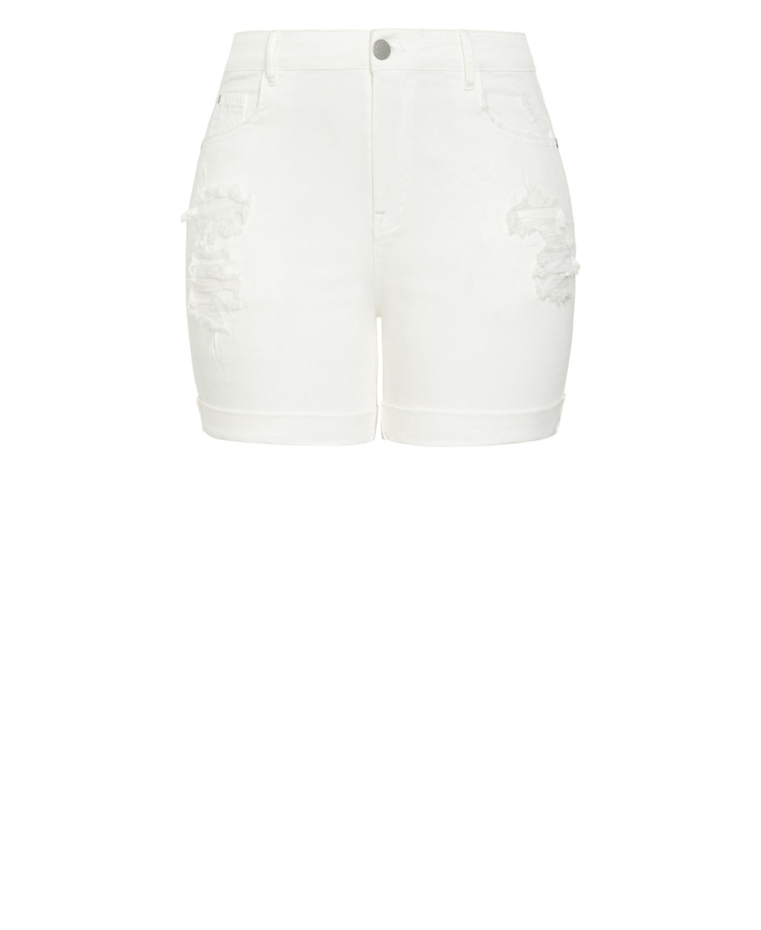Plus Size Ripped Love Short