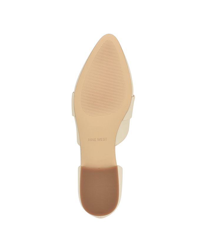 Nine West Faux Leather Ginta3 Penny D'Orsay Ivory Flats Women’s Size 9 New main image 1
