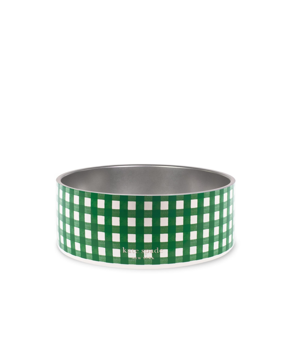 Small Dog Bowl - Green Gingham
